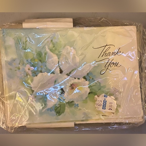 VINTAGE Unopened Pkg. GLENCREST 1978 For- Wedding, Shower-Thank You Gifts Cards - Picture 11 of 16